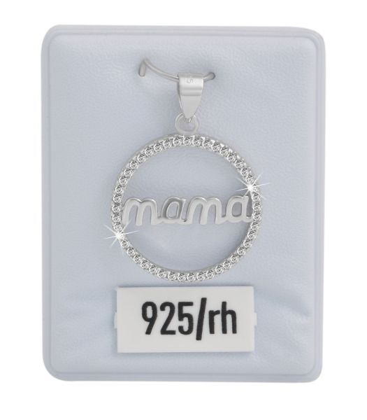 Anhänger MAMA "Ommy" 925er Silber rhodiniert Zirkonia 5310080-001 NEU