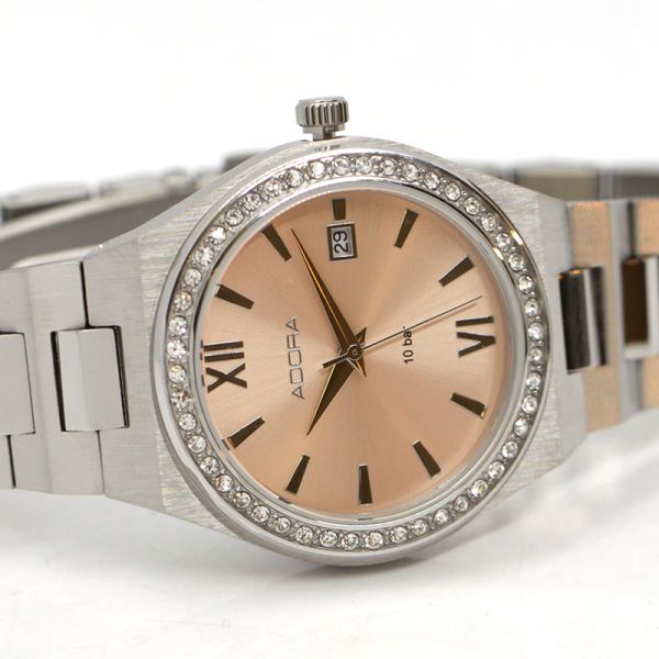 Adora Damen Armbanduhr Edelstahl Zirkonia Ø 36 mm AT5494 NEU