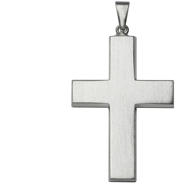 Anhänger Kreuz 925er Silber rhodiniert matiert 22 x 32 mm BAH900810 NEU