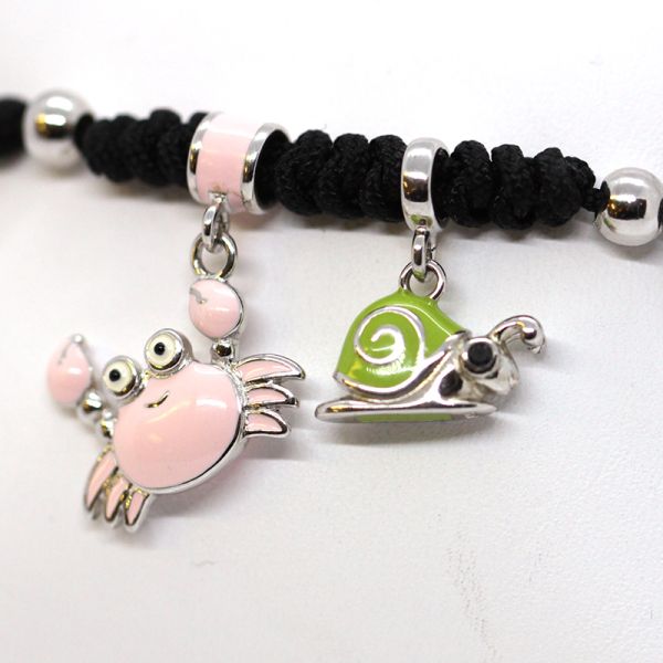 Armband Kinder Zugband "Krebs & Schnecke" 925er Silber emalliert ES90022285 NEU