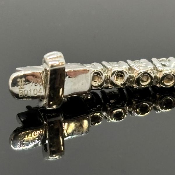 Tennisarmband 750er Weißgold 66 Diamanten im Brillantschliff ca. 3,22 Ct 16,5 cm (34561)