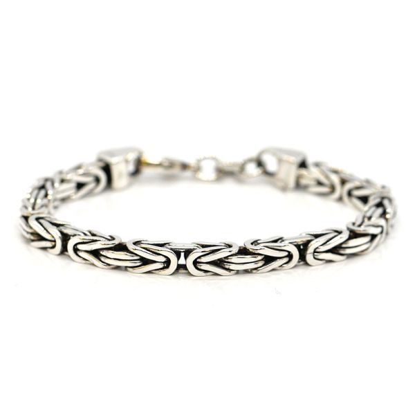 Königsketten Armband Rund 925er Silber 21,5 cm 5,8 mm TOP