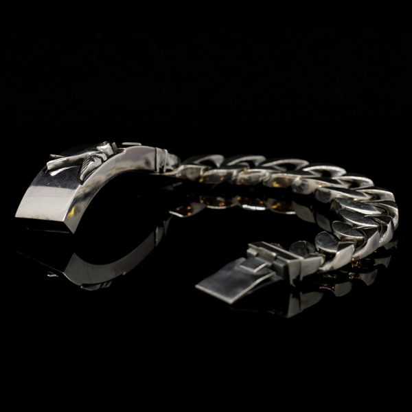 Armband Panzerarmband massiv "SWALLOW" 925er Silber Buckle 18 x 190 mm NEU