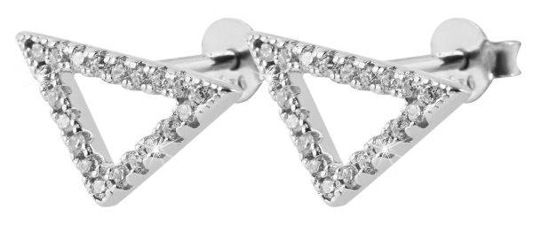 Ohrstecker "Daya" Dreieck 925er Silber rhodiniert Zirkonia 5300185-001 NEU