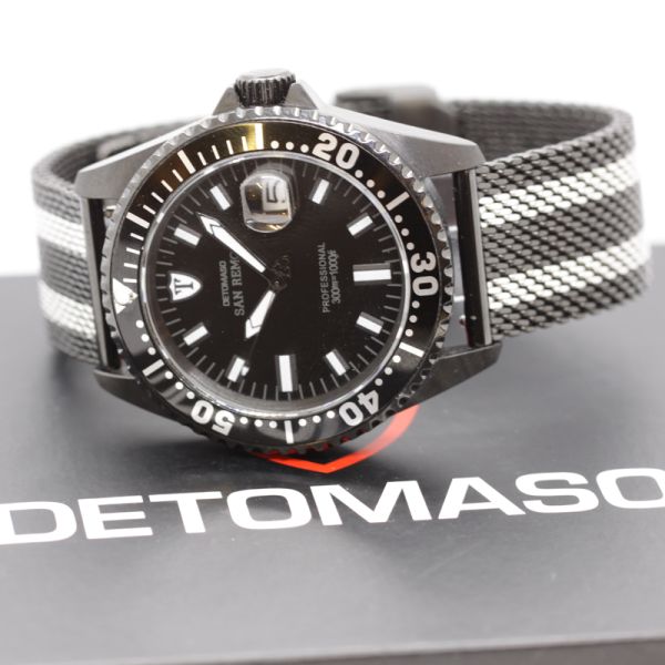 DETOMASO SAN REMO DIVER AUTOMATIC Professional Edelstahl BLACK DT1025-N-855 (13279)