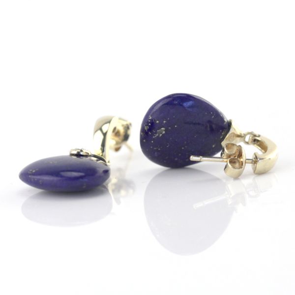 Ohrhänger Stecker Lapislazuli Brillant 585er Gelbgold (4855)