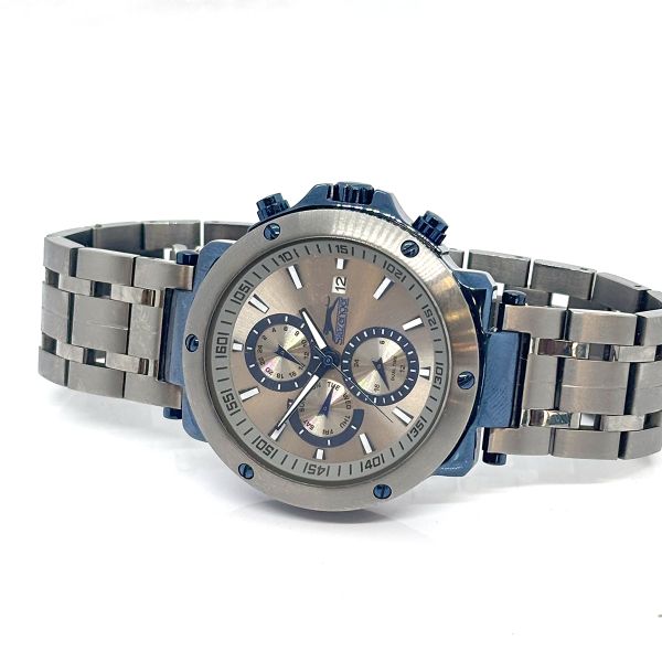 Slazenger Herren Armbanduhr Quarz IP Gun SL0909562j Multifunktion neuwertiger Zustand (37205)