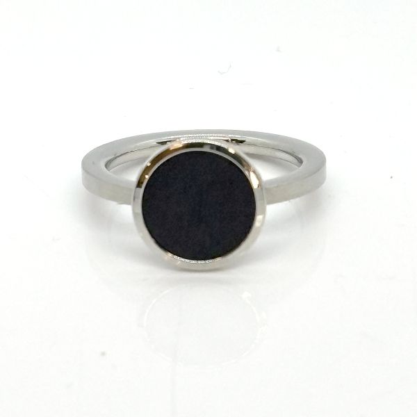 monomania Ring "ORBIS" Edelstahl silber schwarz GR. 56 NEU