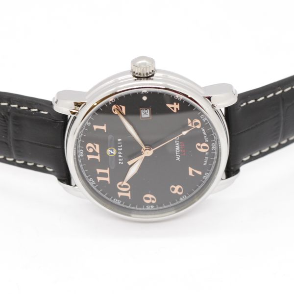 Zeppelin Herren Armbanduhr 7656-2 LZ 127 Graf Zeppelin Automatik Edelstahl Miyota 821A NEU