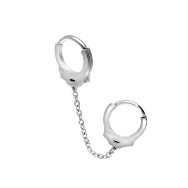 Segment Clicker "Handschellen" Chirurgenstahl 316L Silber SLX2151-SI NEU