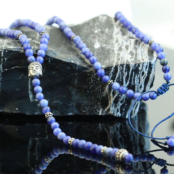 JJJ LA Triangle Halskette Achat Gebetskette Rosenkranz Buddha 925er Silber