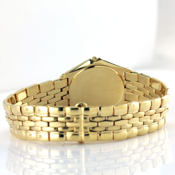 Maurice Lacroix Herren Armbanduhr vergoldet Quarz Ref. 69632 Ultraflach (5490)