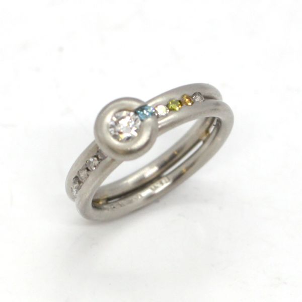 Brillantring 950er Platin 0,45 Ct Diamanten im Brillantschliff GR 53 (13392)