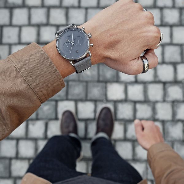 MVMT Herren Chrono Blacktop SILVER MIST Ø 47 mm D-BT01-SGR