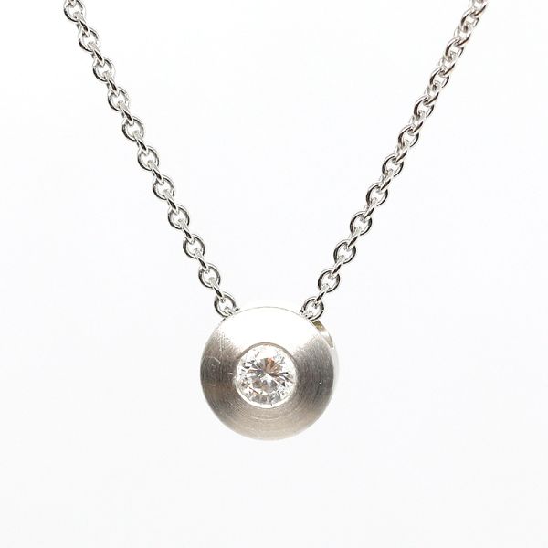 Quinn Solitär Anhänger 750er Weißgold 0,28 Ct Diamant im Brillantschliff (23202)