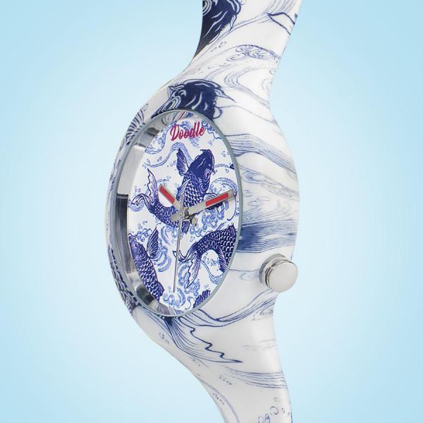 Doodle Uhr CARP KOI BLUE DOODLE WATCH DOOR003 NEU