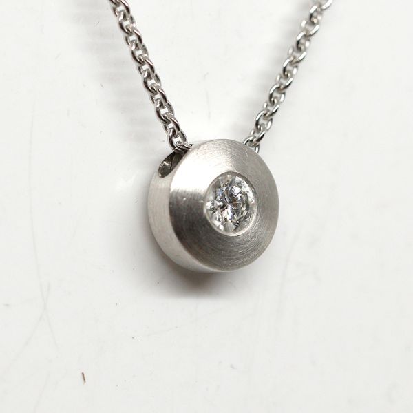 Quinn Solitär Anhänger 750er Weißgold 0,28 Ct Diamant im Brillantschliff (23202)