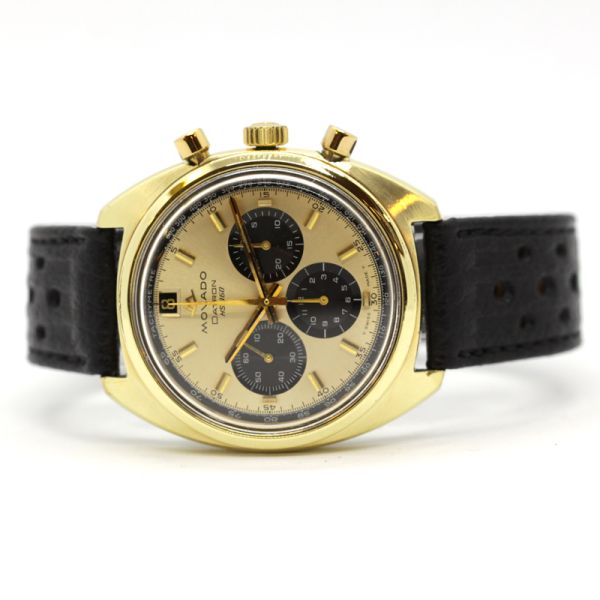 Movado Vintage Chronograph Edelstahl vergoldet (Zenith El Primero) (37526)