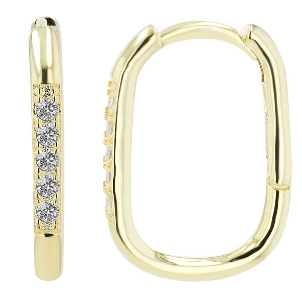 Creolen "Avya" 925er Silber vergoldet Zirkonia 5300452-001 NEU