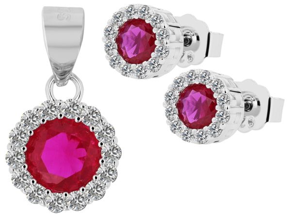 Schmuckset (Anhänger+Ohrstecker)"Thais" 925er Silber rhodiniert Zirkonia 5360064-004 NEU