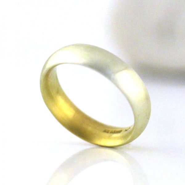 Niessing Ring 750er Gelbgold Weißgold im Verlauf gebürstet / mattiert GR 55