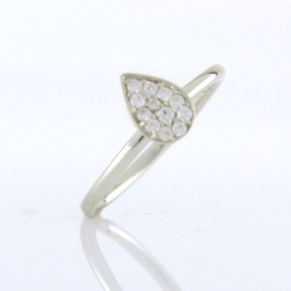 GOOIX Zierlicher Damen Ring Rund 925er Silber Zirkonia GR 54 NEU UVP.: 35,-