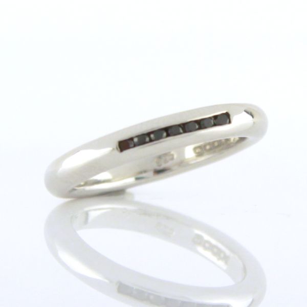 GOOIX Damen Ring Rund 925er Silber schwarze Zirkonia GR 60 NEU UVP.: 69,-