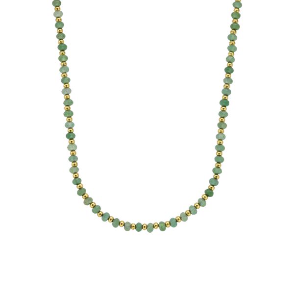 Rebel & Rose Halskette "Mix Green Adventure Gold" 42 cm RR-NL048-G-42 NEU