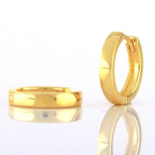 Creolen "Huggies" 925er Silber vergoldet Ø 15 mm BE04517-G NEU