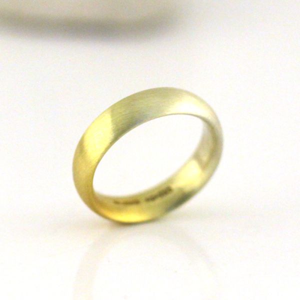 Niessing Ring 750er Gelbgold Weißgold im Verlauf gebürstet / mattiert GR 55