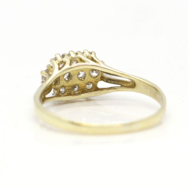 Diamant Ring 585er Gelbgold 10 Diamanten im Brillantschliff 0,5 Ct GR 60 (6798)