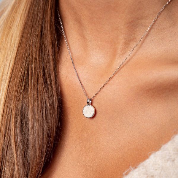 DUR Halskette "kleiner Sandkuss" 925er Silber Strandsand 42 cm K2530 NEU