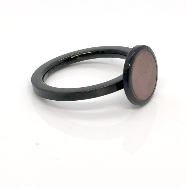 monomania Ring "ORBIS" Edelstahl PVD schwarz braun GR. 58 NEU