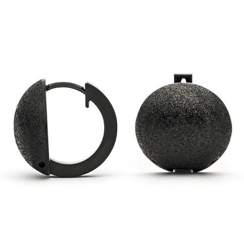 monomania DIVAS Klappcreolen Edelstahl PVD black NEU