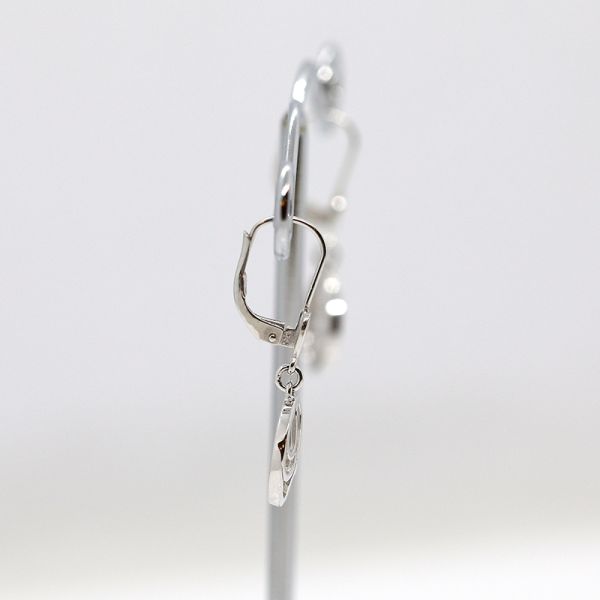 Weißgold Ohrhänger 585er mit Zirkonia Besatz (23615)