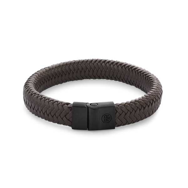 Rebel & Rose Armband "Full Metal Herringbone Brown Black" 17,5 cm RR-M0023-S-M NEU