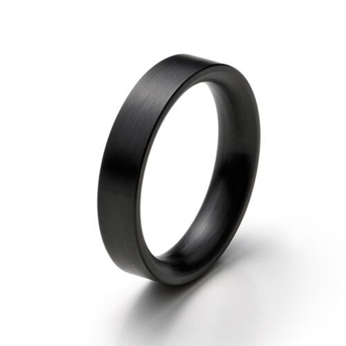 monomania Ring "PURE" Edelstahl PVD schwarz GR. 55 20155-54 NEU