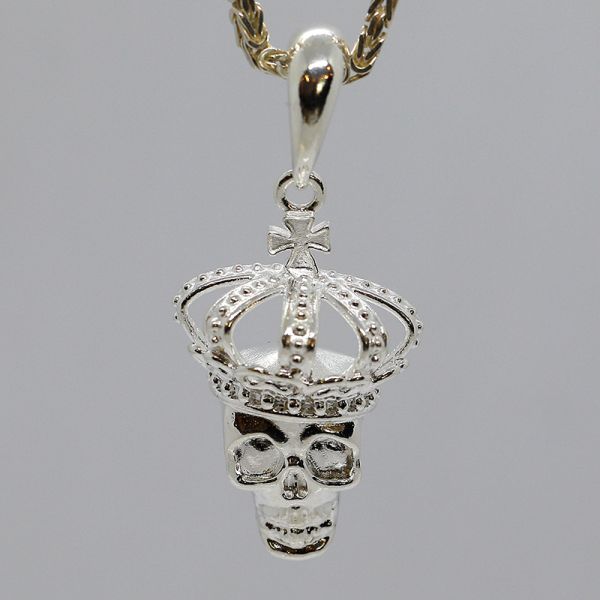 Anhänger Skull Crown 925er Silber ca. 30 x 65 mm NEU