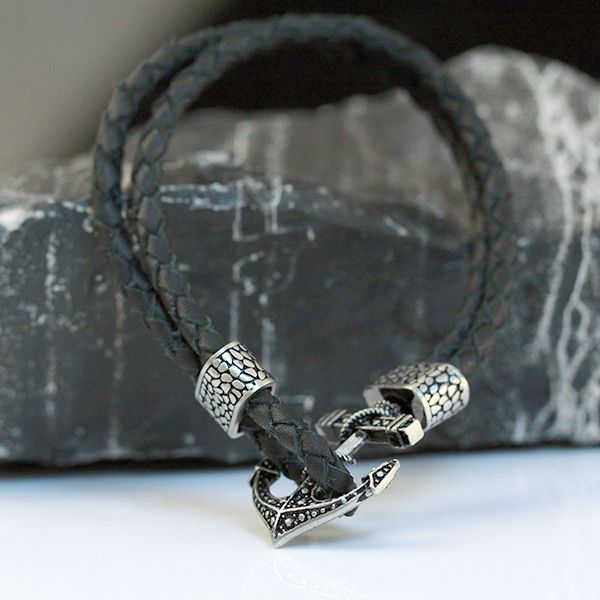 Armband Edelstahl 21 cm Anker als Verschluß