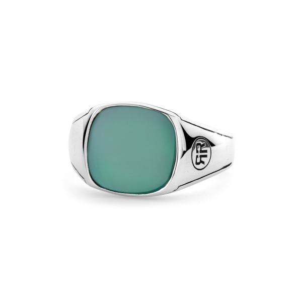 Rebel & Rose Silber Ring "Square Green Jade" GR 63 RR-RG040-S NEU