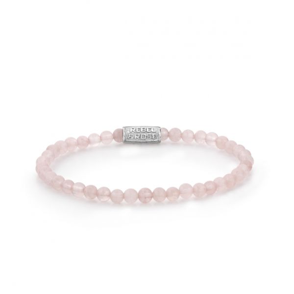 Rebel & Rose Armband "Pink Rose" 16,5 cm Rosenquarz RR-40017-S-S NEU