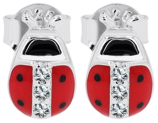 Ohrstecker "Itzel" Marienkäfer 925er Silber Emaille Zirkonia 5300487-001 NEU