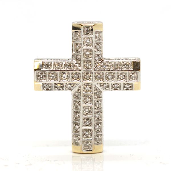 Diamant Kreuz Anhänger 585er Gelbgold ca. 0,38 ct (14013)