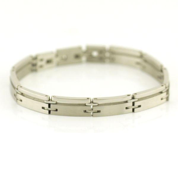 Herren Armband Edelstahl Gliederarmband matt/polliert NEU