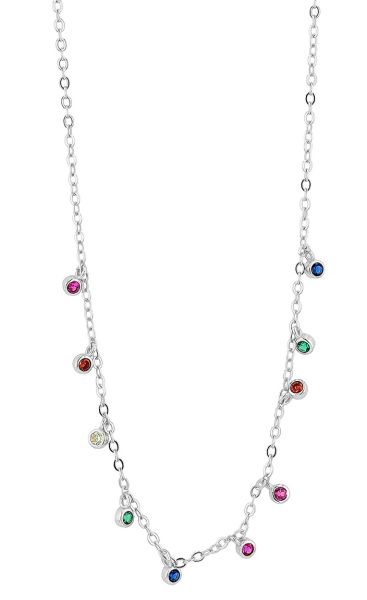 Collier "Amaly" 925er Silber rhodiniert bunte Zirkonia 42+3 cm 5350116-003 NEU