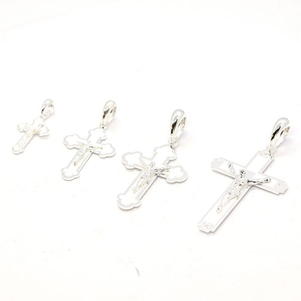 Anhänger Kreuz Jesus 925er Silber 40 x 82 mm NEU