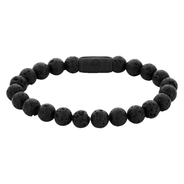 Rebel & Rose Armband "Black Moon - All-Black" 8 mm RR-80071-B-M 17,5 cm NEU