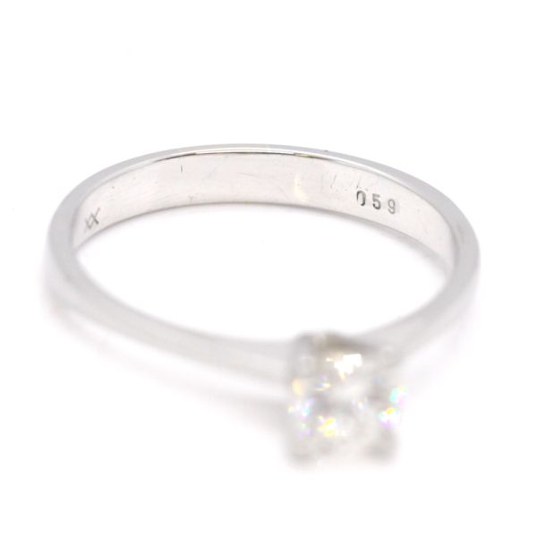 Solitär Diamant Ring750er Weißgold 0,59 Ct Diamant im Brillantschliff Pi 2 GR 60 (10840)