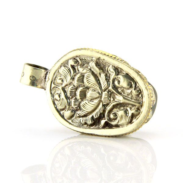 SKULL Anhänger handgefertigt Onyx versilbert NEU