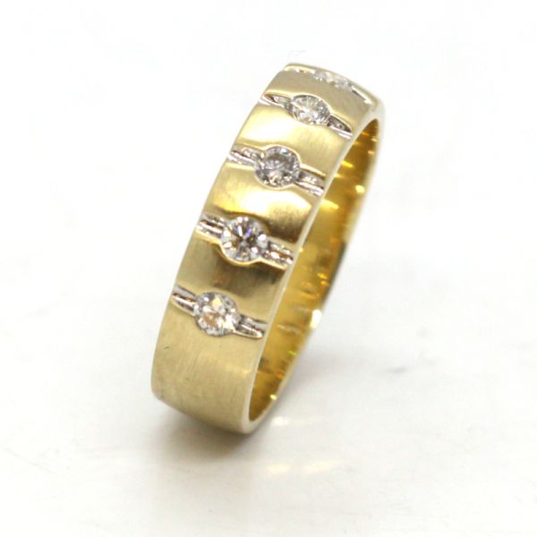 Brillant Ring 585er Gelbgold 0,50 Ct Diamanten im Brillantschliff GR 58 (PF2075)